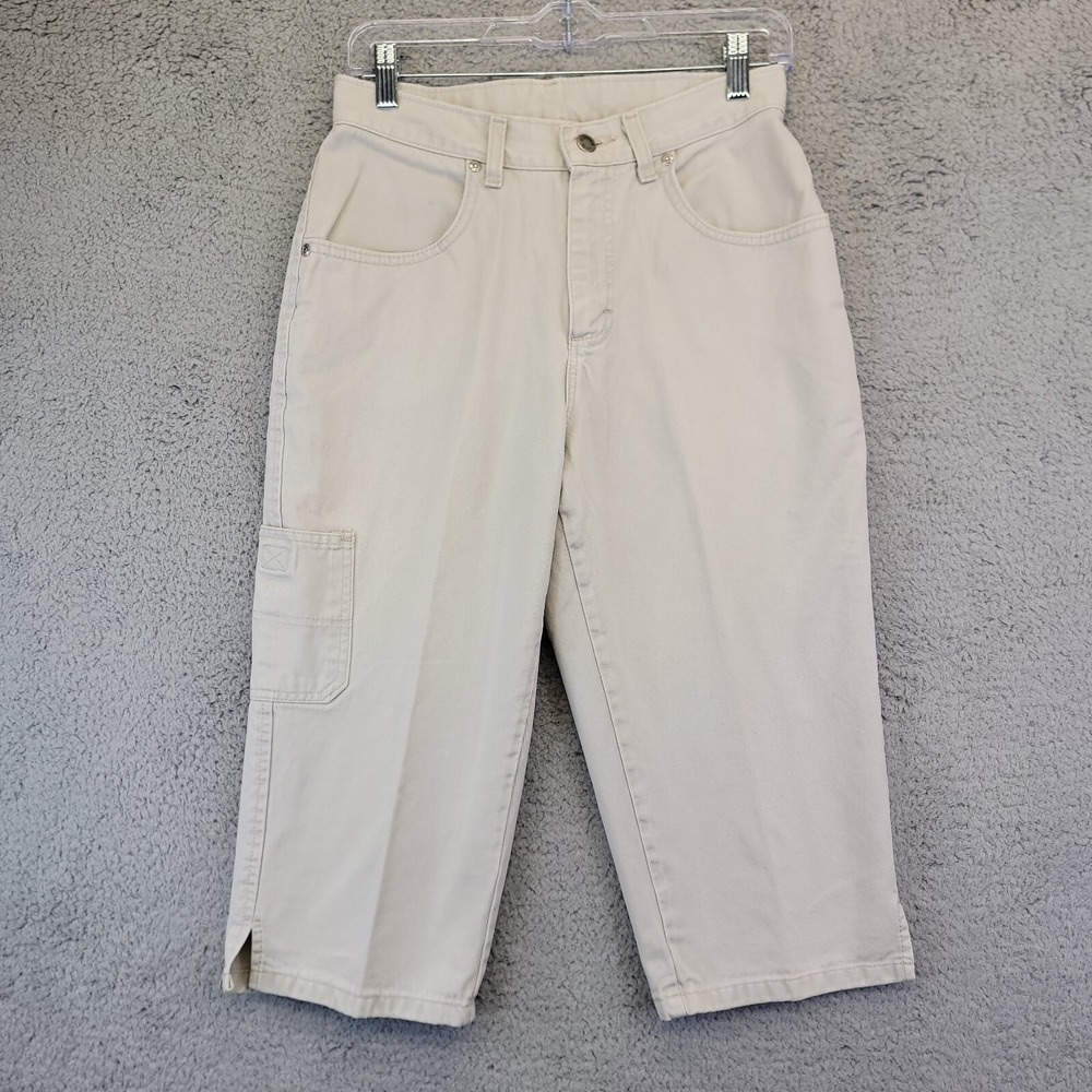 Riveted by Lee Capri Pants‎ Women's Size 8 Khaki Cargo High-Rise Mom Vintage